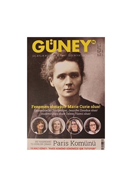 Güney Üç Aylık Kültür Sanat Edebiyat Dergisi Sayı: 95 Ocak Şubat Mart 2021