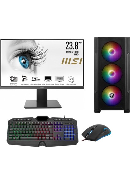 GO894DS Intel Core i5 12400F 16GB 512GB SSD GT730 Windows 11 Pro 23.8" Masaüstü Bilgisayar