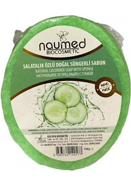 Acousticworld Salatalık Özlü Doğal Süngerli Sabun 130GR