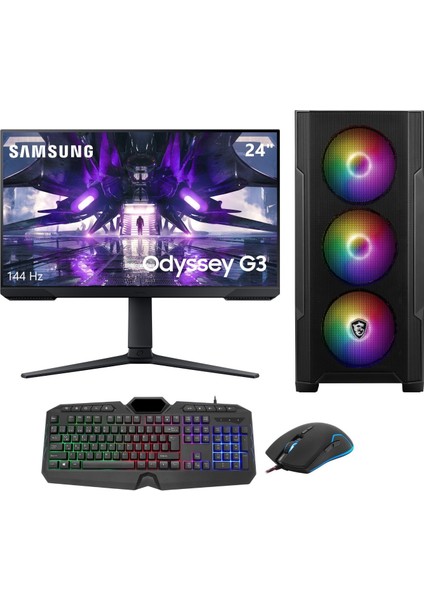 GO1076DS Intel Core i5 12400F 16GB 512GB SSD RTX3050 Windows 11 Pro 23.8" Masaüstü Bilgisayar