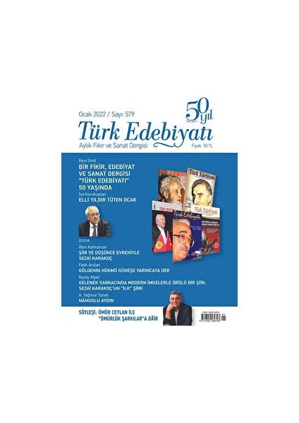 Sayı: 579 Ocak 2022