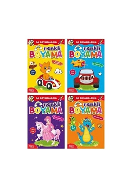 Ilk Boyamalarım - Renkli Boyama (4 Kitap Takım)