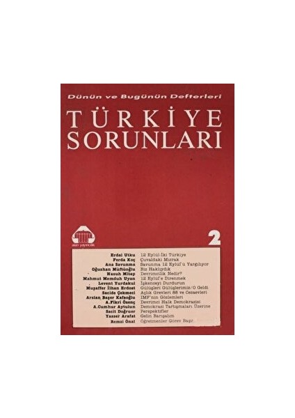 Dünün ve Bugünün Defterleri Türkiye Sorunları 2