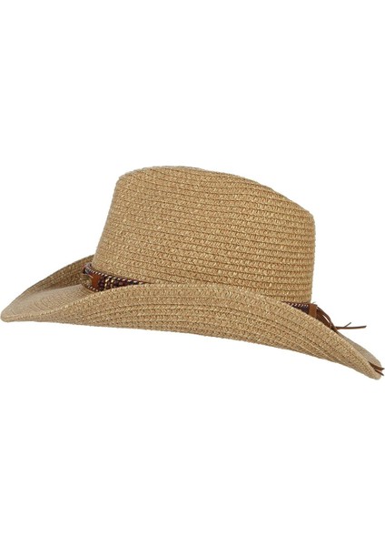 Unisex Western Cowboy Cowgirl Şapkası Geniş Şapka Haki Haki (Yurt Dışından) indirimleri