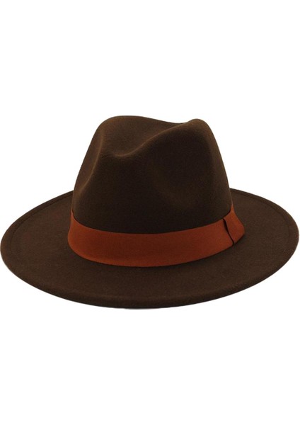 Kadın Erkekler Partisi Düz Üst Fedora Şapkası Şeridi Bant Kemeri Kişili (Yurt Dışından)