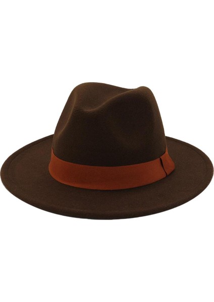 Kadın Erkekler Partisi Düz Üst Fedora Şapkası Şeridi Bant Kemeri Kişili (Yurt Dışından)