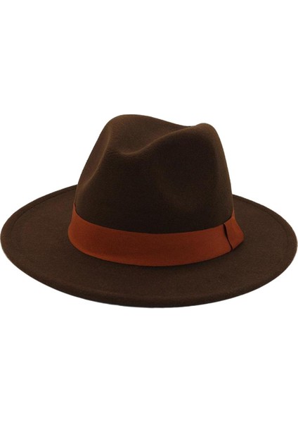 Kadın Erkekler Partisi Düz Üst Fedora Şapkası Şeridi Bant Kemeri Kişili (Yurt Dışından)