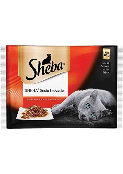 Etli Çeşitler Pounch Yaş Kedi Maması 4 x 85 G