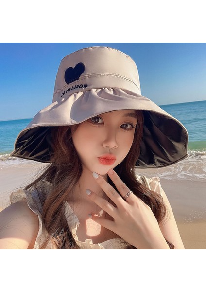 56-58 cm Baş Çevresi Aşk Desenli Güneş Şapkası - Kadınlar Için (Yurt Dışından) fırsatları