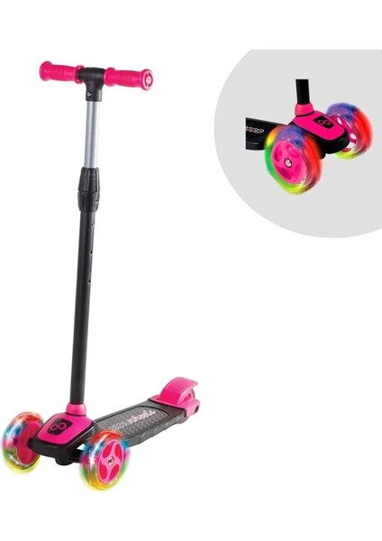 Furkan Oyuncak Cool Wheels Işıklı 3 Tekerlekli Scooter Pembe