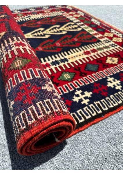 El Dokuma 130X200 Kilim Modeli Halı Kırmızı Namazlık Seccade !