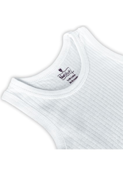 Ribana Bebek Atlet Body Zıbın Raporlu Çıtçıtlı Beyaz 100% Pamuk - Ribana Bebek Body Zıbın fiyatları