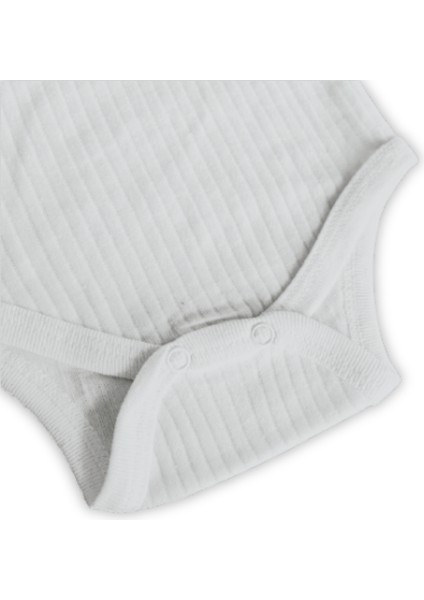 Ribana Bebek Atlet Body Zıbın Raporlu Çıtçıtlı Beyaz 100% Pamuk - Ribana Bebek Body Zıbın modelleri