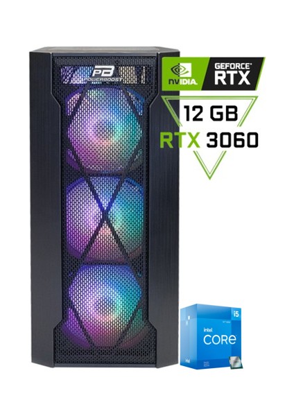 Intel Core I5 10400F / Rtx 3060 12GB / 8 GB Ddr4 / 500 GB 3500 - 2100 Mb/s M2 SSD / 10400V6 / Gaming Masaüstü Pc