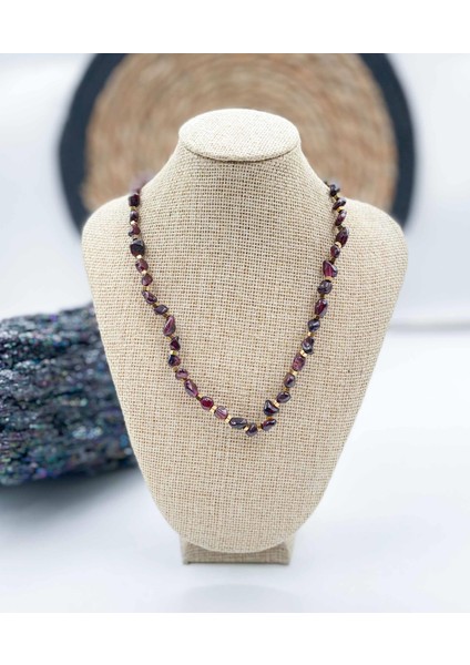 Lal Garnet Doğal Taş Kolye Tımbıl Kesim