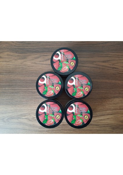 Face&body Scrub Peeling Gel Strawberry Çilek 5 Adet 300 ml