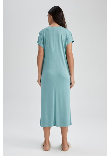 Fall in Love Regular Fit V Yaka Viskon Gecelik Z9744AZ23SM