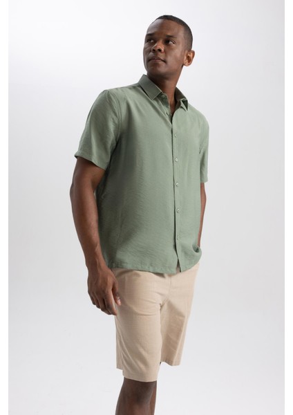 Regular Fit Poplin Kısa Kollu Gömlek B3090AX23HS