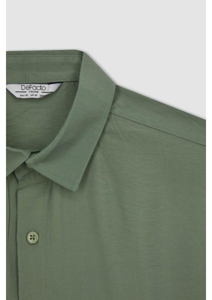 Regular Fit Poplin Kısa Kollu Gömlek B3090AX23HS