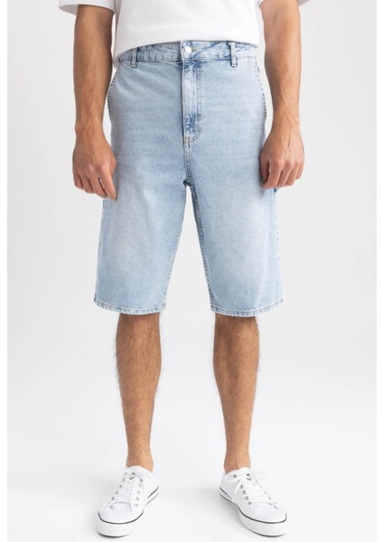 Baggy Fit Geniş Kalıp Normal Bel Geniş Paça Jean Pantolon A6529AX23SM