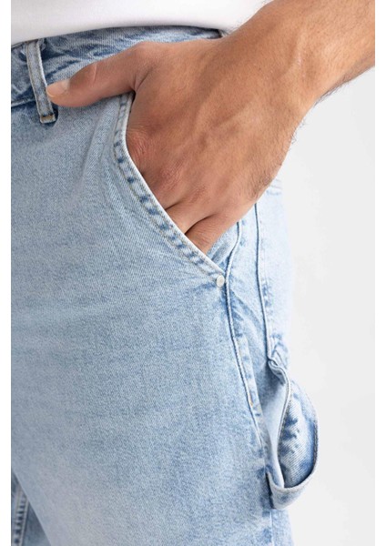 Baggy Fit Geniş Kalıp Normal Bel Geniş Paça Jean Pantolon A6529AX23SM