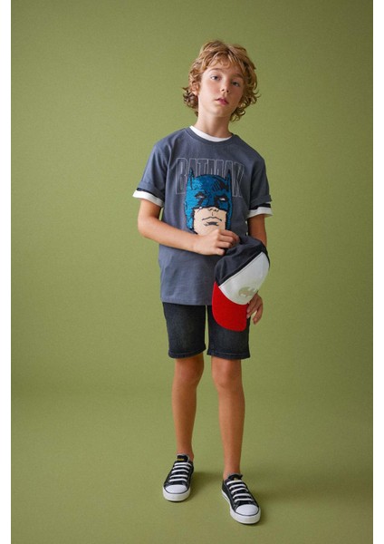 Erkek Çocuk Batman Bisiklet Yaka Kısa Kollu Tişört A8709A823SM fiyatları