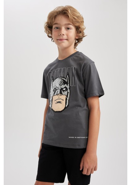 Erkek Çocuk Batman Bisiklet Yaka Kısa Kollu Tişört A8709A823SM indirimleri