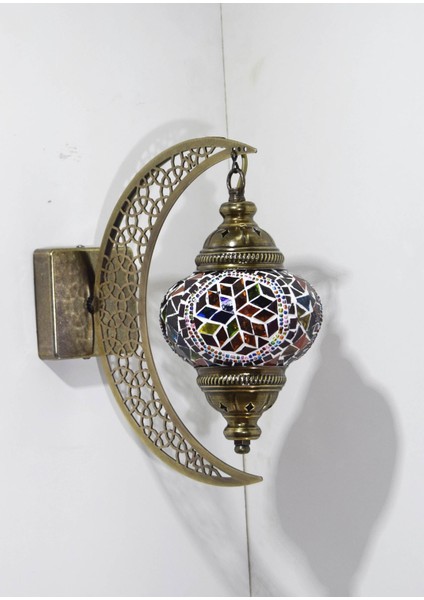 Karlıkturistik Mozaik Aplik Hilal Dekoratif Duvar Lambası Otantik Aplik Ay Osmanlı Selçuklu Türk Lamba Model15 fiyatları