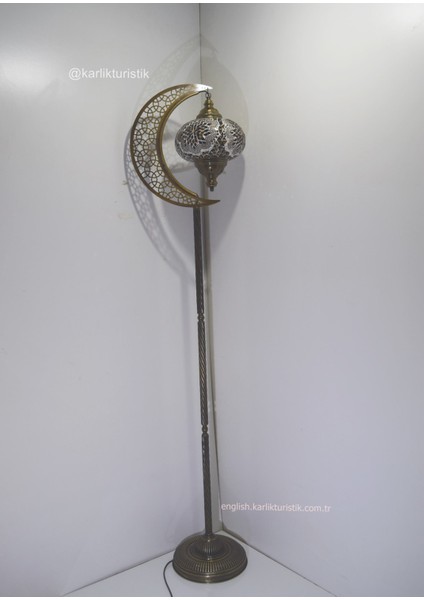 Karlıkturistik Köşe Lambası,Dekoratif Lambader,Ev Dekoratif Aydınlatma Mozaik Lamba El Işi Hilal Model 4 fiyatları