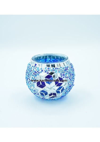 Karlıkturistik Mozaik Mumluk El Işi Dekoratif Otantik Flora Mumluk Hediyelik Eşya Tealight Model 5 fiyatları
