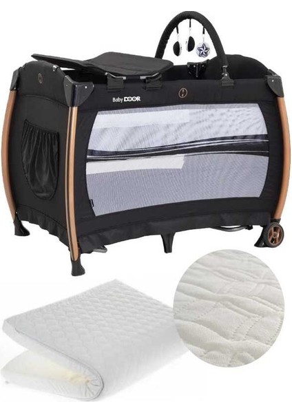 Babydoor 2050 Sleepy Oyun Parkı 70 x 110 cm Bebek Beşik Yatak Siyah