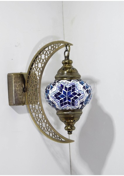 Karlıkturistik Mozaik Aplik Hilal Dekoratif Duvar Lambası Otantik Aplik Ay Osmanlı Selçuklu Türk Lamba Model11 fiyatları
