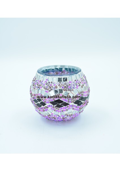 Karlıkturistik Mozaik Mumluk El Işi Dekoratif Otantik Flora Mumluk Hediyelik Eşya Tealight Model 14 fiyatları
