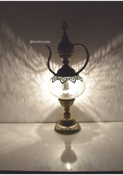 Karlıkturistik Otantik Ibrik Hediyelik Eşya Gece Lambası No3 Lazerli