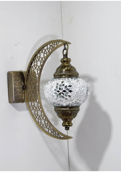 Karlıkturistik Mozaik Aplik Hilal Dekoratif Duvar Lambası Otantik Aplik Ay Osmanlı Selçuklu Türk Lamba Model16 fiyatları