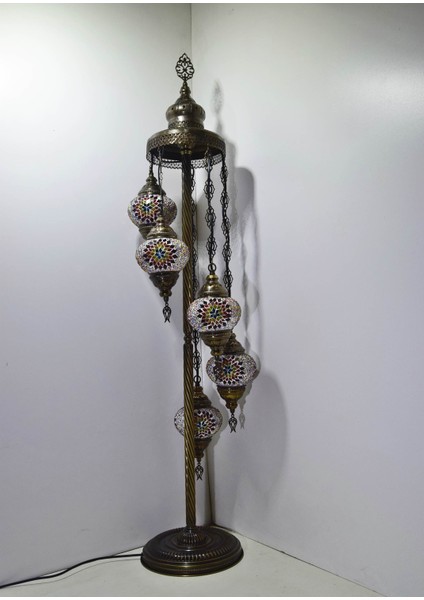 Karlıkturistik Mozaik Lambader,Otantik Lambas,Dekoratif Köşe Lambası 5 Li Mozaik Gece Lambası Model 1 fiyatları