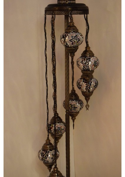 Karlıkturistik Lambader Çoklu Elişi Sarkıt Camlı,Mozaik Ayaklı Lambader,Dekoratif Köşe Lambası Model 3 modelleri