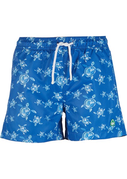 Benetton Erkek Çocuk Mayo Şort Mavi B25055