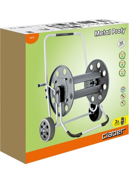 Hortum Makarası Tekerli Metal Profy 165 Mt Claber 8895 fiyatları