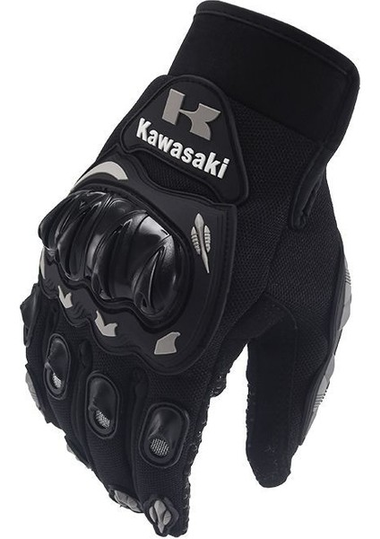 Kawasaki Eldivenleri Tam Parmak Çarpışmadan Kaçınma Binici Eldivenleri (Yurt Dışından)