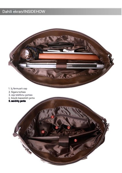 Iş Evrak Çantası Büyük Kapasiteli Erkek El Çantası (Yurt Dışından) indirimleri