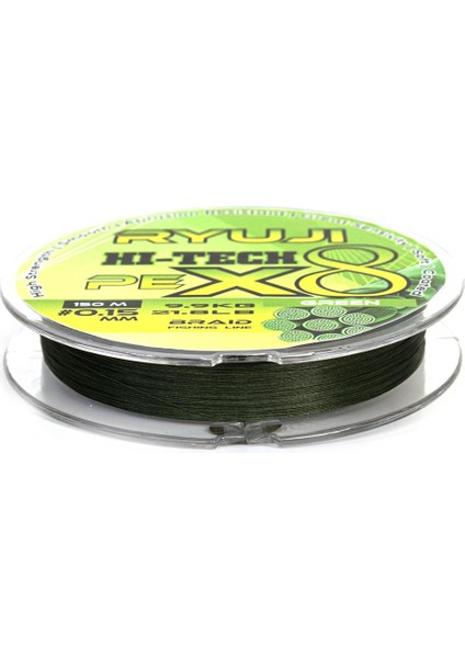 X8 150M  Green Ip Misina - Ryujı - #0,08 mm