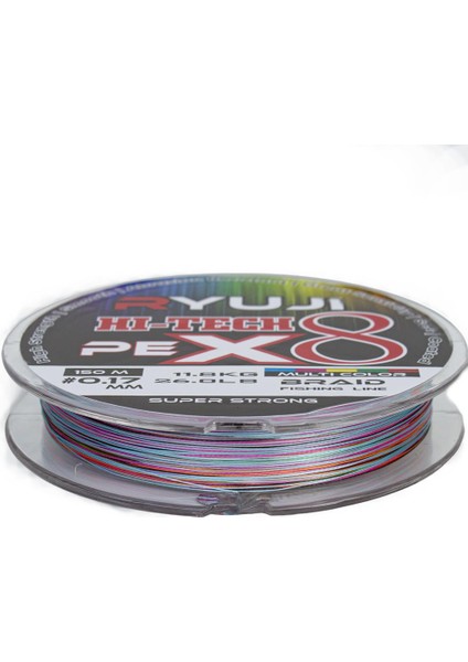 X8 150M Multi Color Ip Misina - Ryujı - #0,13 mm