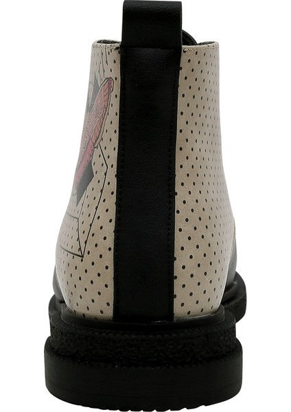 Kadın Vegan Deri Siyah Bilekte Bot - Minima Butterfly Tasarım indirimleri