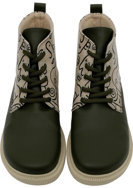 Kadın Vegan Deri Haki Bilekte Bot - Society Tasarım fiyatları