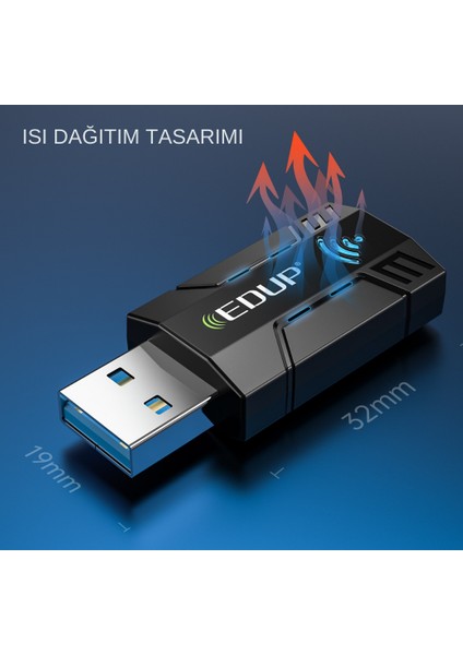 Edup Mini USB Wifi Adaptörü AC1300M – EP1689