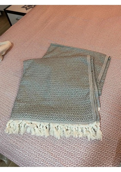 Buldanal Elmas Desen Pamuklu Çift Kişilik Pike ve Yatak Örtüsü Koltuk Örtüsü 220 x 260 cm