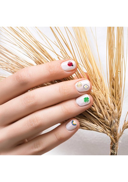 2' Li Uğur Böceği Tırnak Dövmesi, Tırnak Sticker, Nail Tattoo, Nail Art