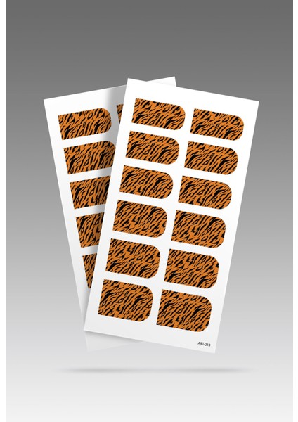 2' Li Renkli Zebra Tırnak Dövmesi, Tırnak Sticker, Nail Tattoo, Nail Art fiyatları