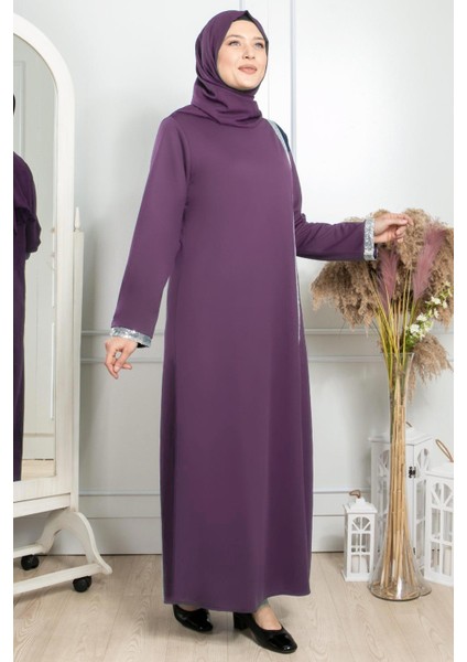 Payet Şeritli Elbise Lila FHM808 modelleri